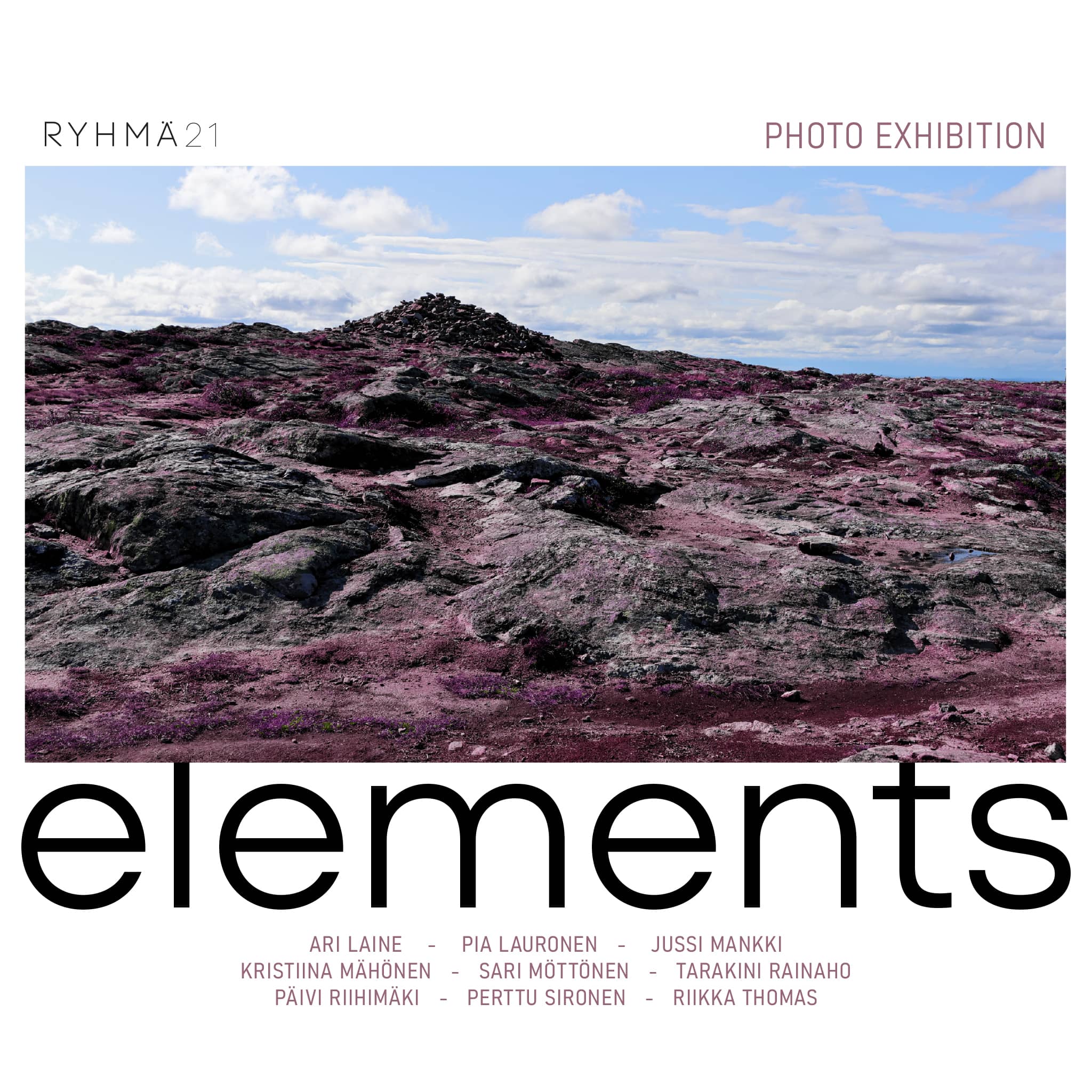 Ryhmä21 - Elements-valokuvanäyttely, Galleria West maaliskuu 2024